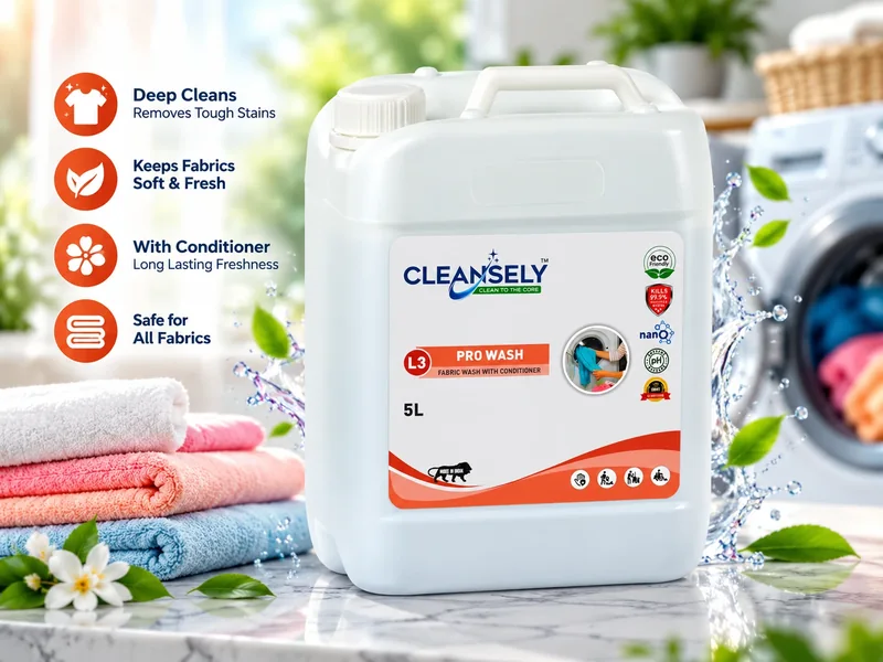Cleansely L3 Pro Wash laundry detergent for hotel linen