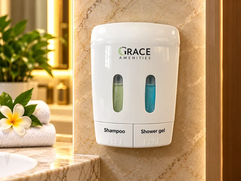 Grace double wall dispenser for shampoo and shower gel